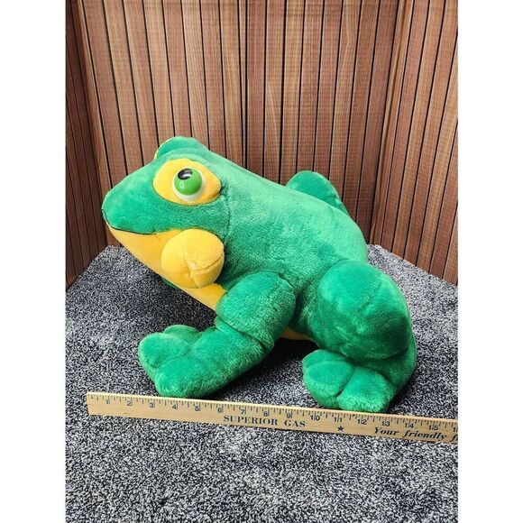 Large Retro Plush Frog #A78 - Picture 3 of 10